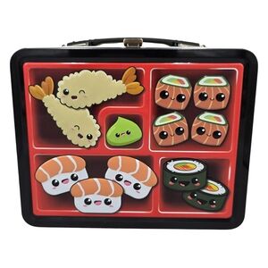 Aquarius Collectible Lunchbox Sushi Bento Kawaii Embossed Tin Funbox 🍣✨Storage